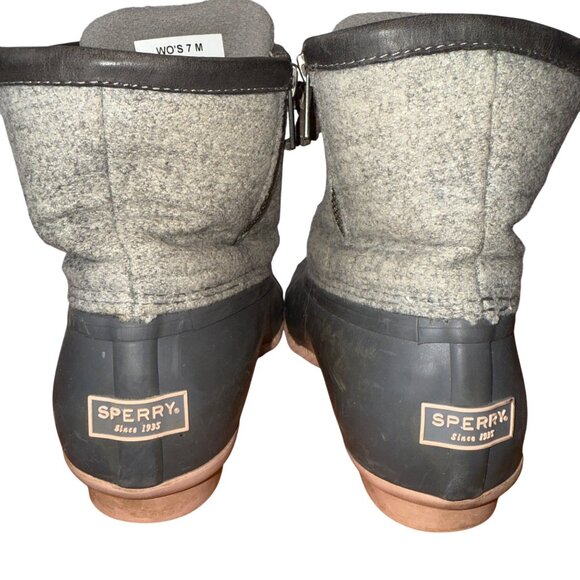 Sperry Womens Wool Duck Boots Size 7M Gray - Picture 7 of 9